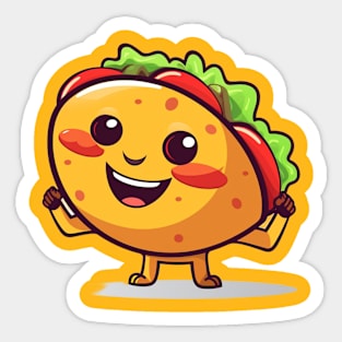 kawaii Taco T-Shirt cute potatofood funny Sticker